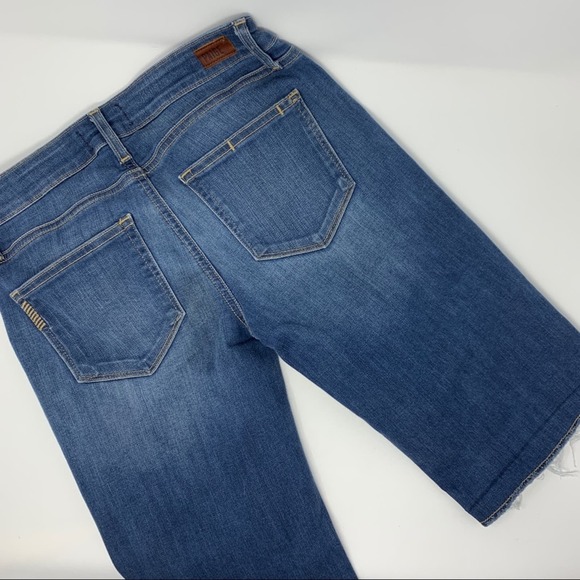 Paige Denim Bermuda Length Cut off Jean Shorts Size 25 - Picture 6 of 7